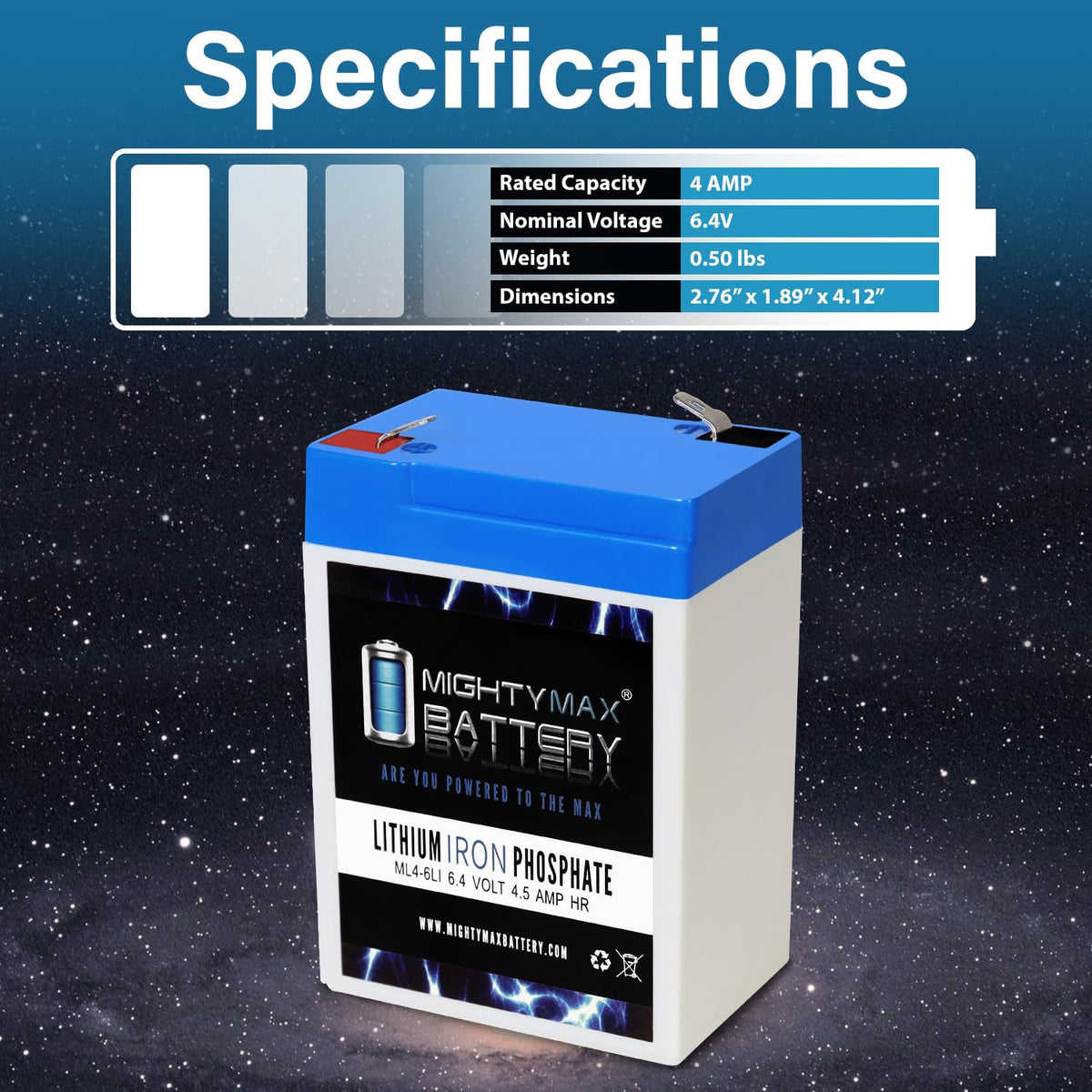 6V 4.5AH Lithium Replacement Battery S817