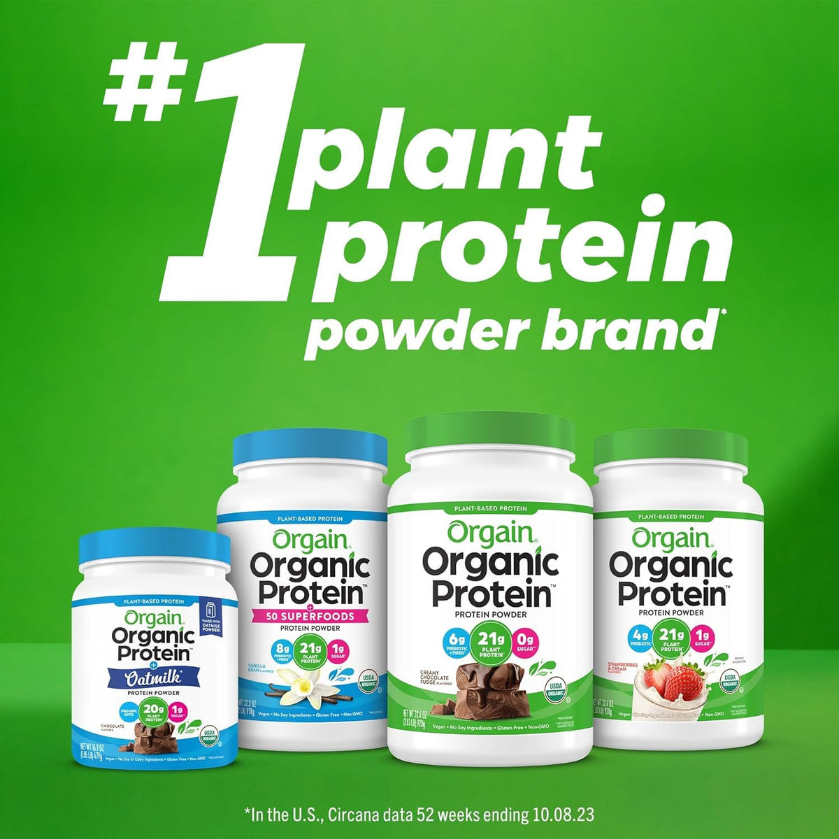 Organic Vegan Protein Powder Travel Packs Vanilla Bean and Chocolate Fudge 10 Packets Each I6409