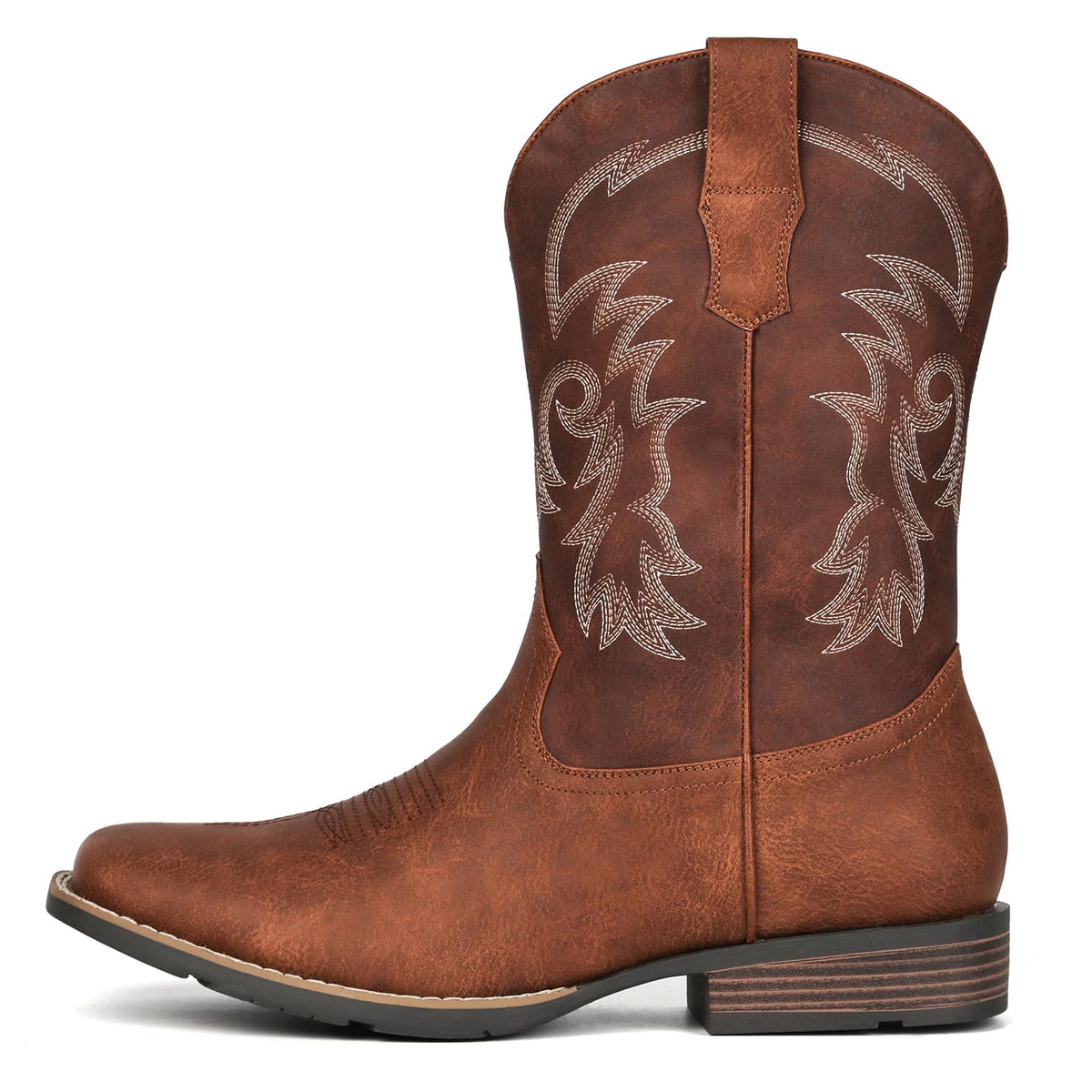 Cowboy Boots Square Toe Embroidery Z857