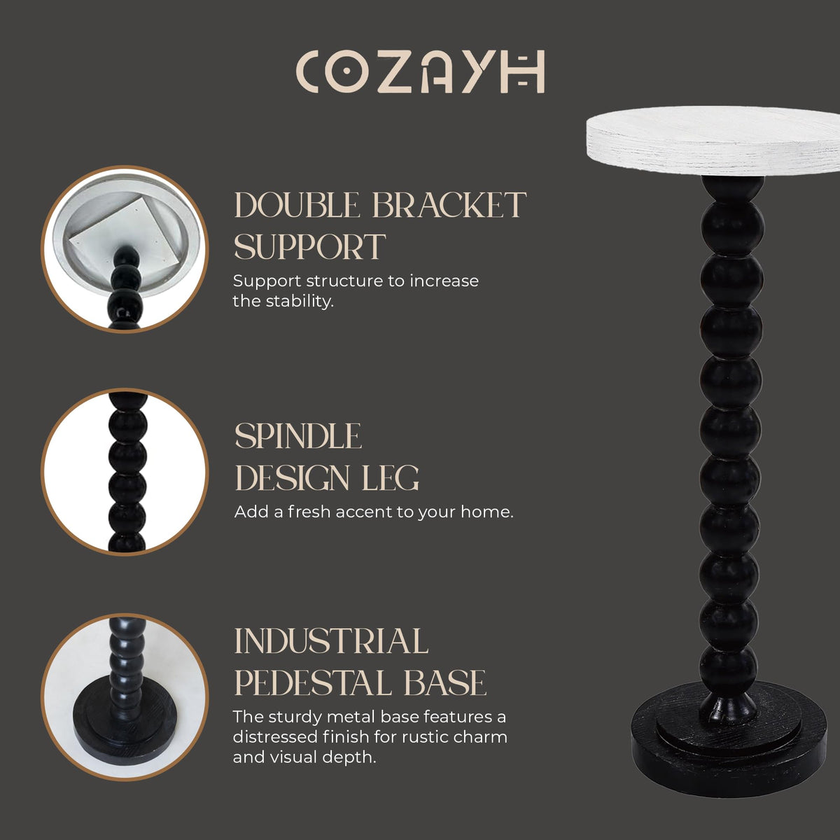 Small Pedestal End Table E7129