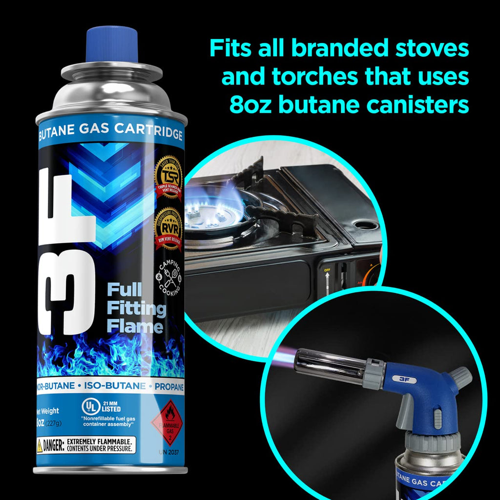 Butane Fuel Canister 8oz 4 Pack X6276