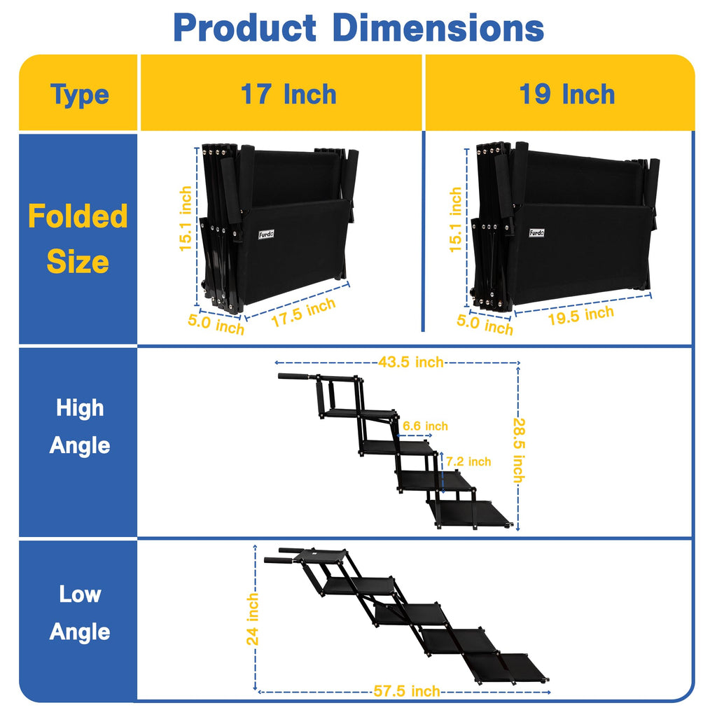 Foldable Non-Slip Dog Stairs Q8873