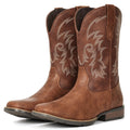 Cowboy Boots Square Toe Embroidery Z857