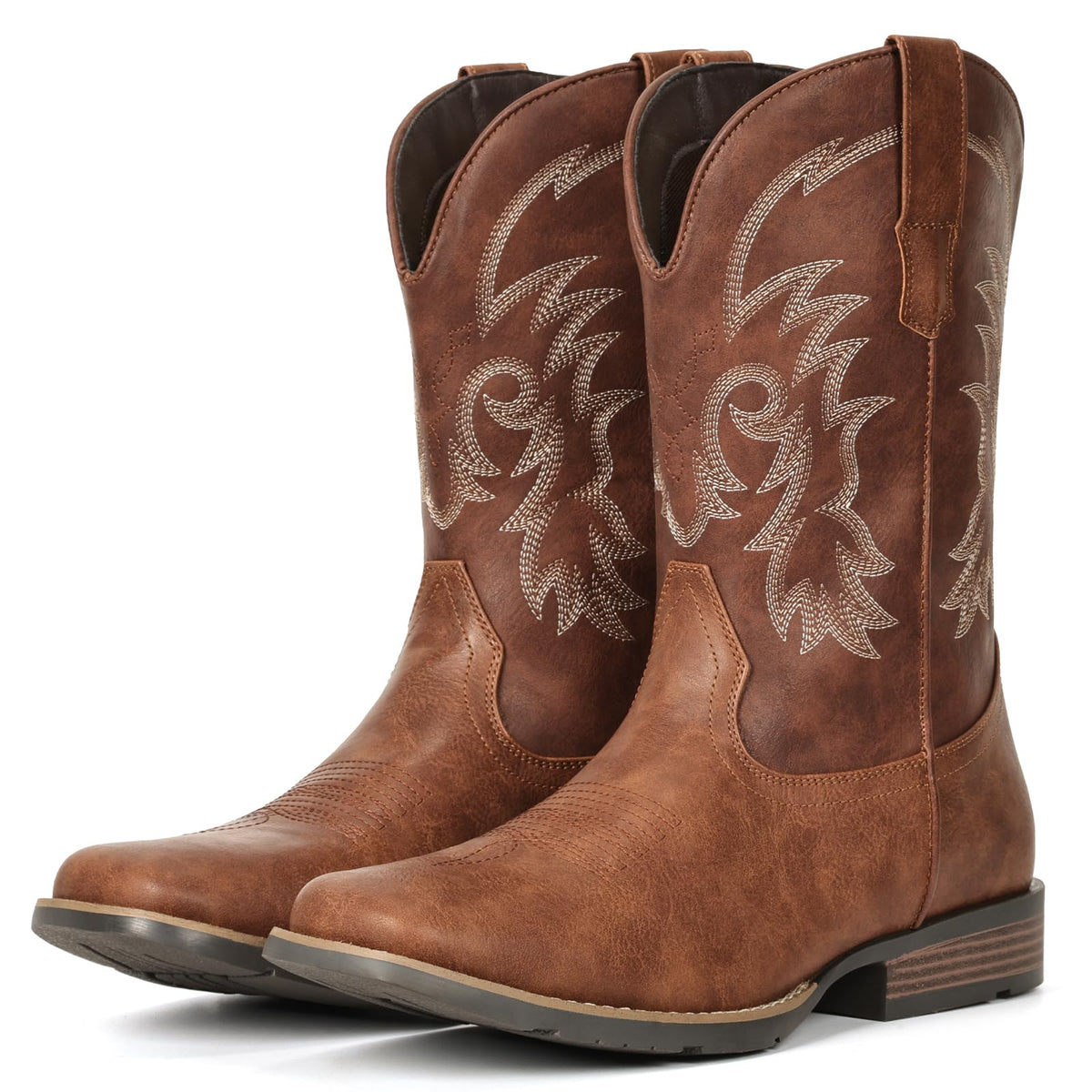 Cowboy Boots Square Toe Embroidery Z857