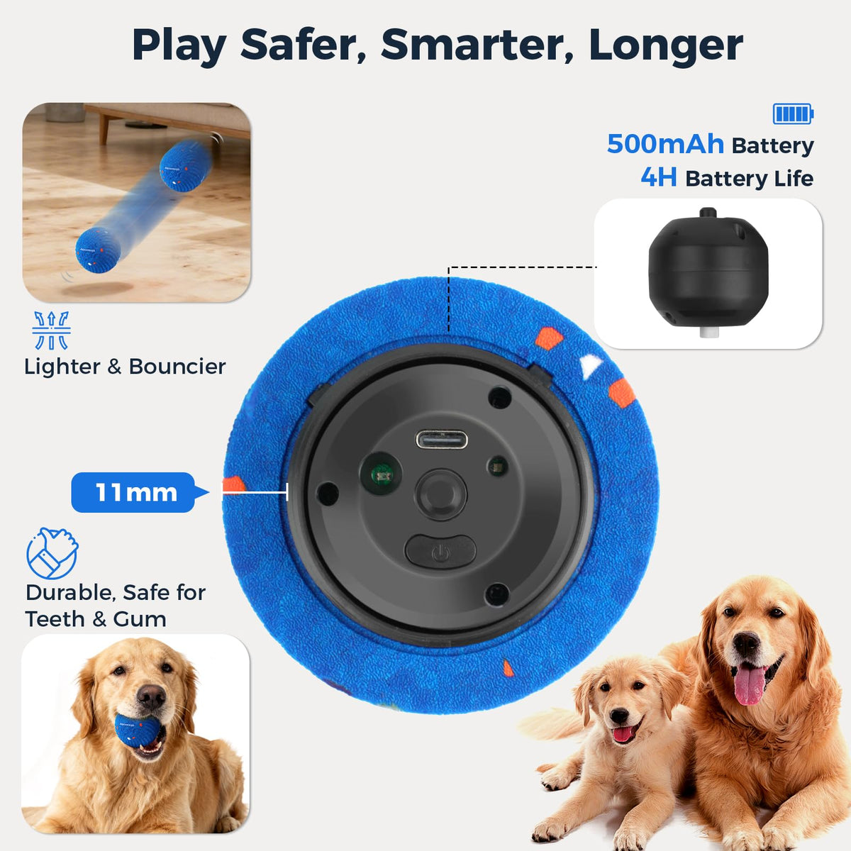 2-Pack Interactive Washable Dog Ball I929