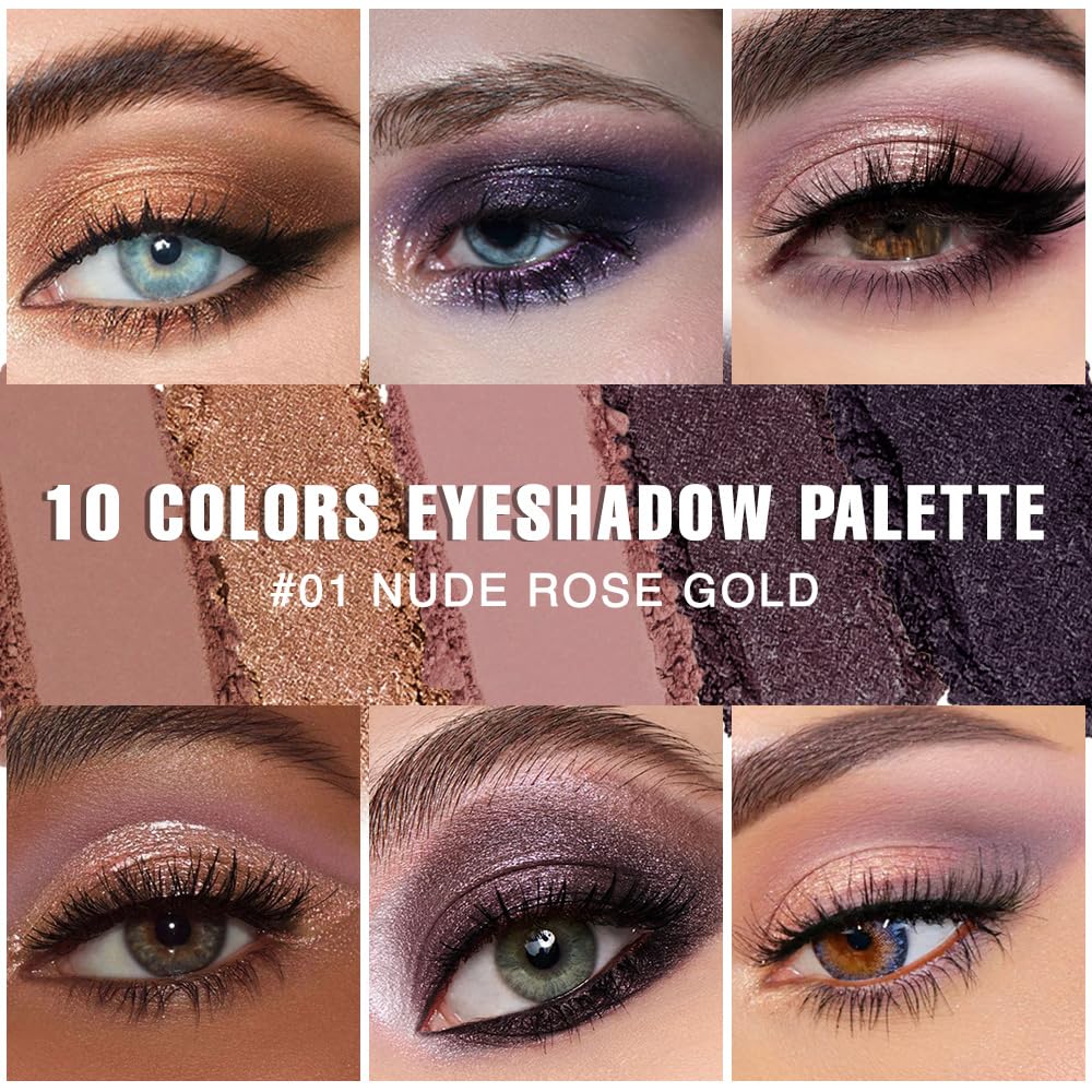 10 Color Matte and Shimmer Eyeshadow Palette I977795