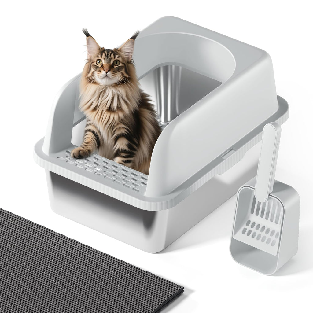 Stainless Steel Cat Litter Box with Lid H62008