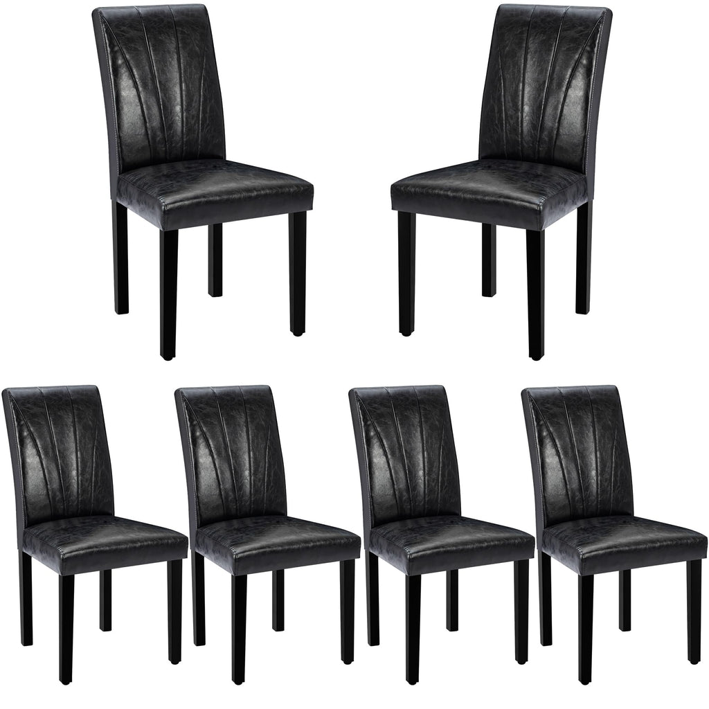 Black Upholstered Dining Chairs Set of 6 Q9929