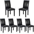 Black Upholstered Dining Chairs Set of 6 Q9929