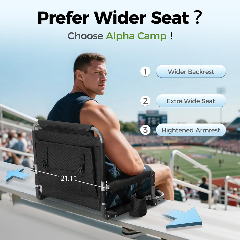 Extra Wide Padded Stadium Seats with Back Support X796256