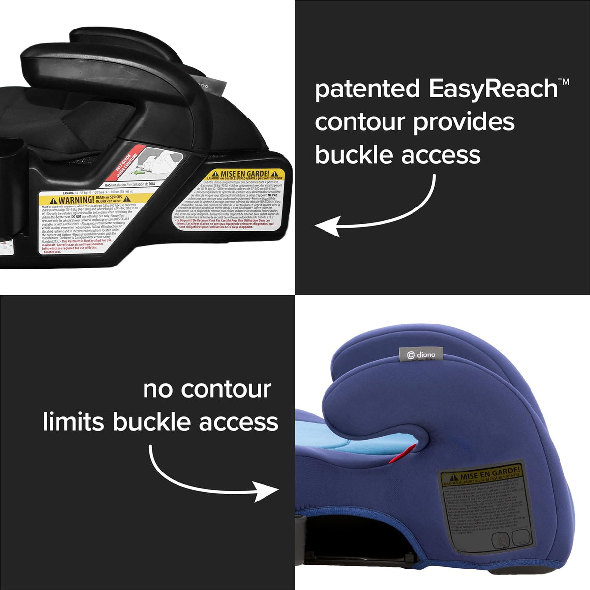 Backless Booster for Children 40-120 lbs F25627