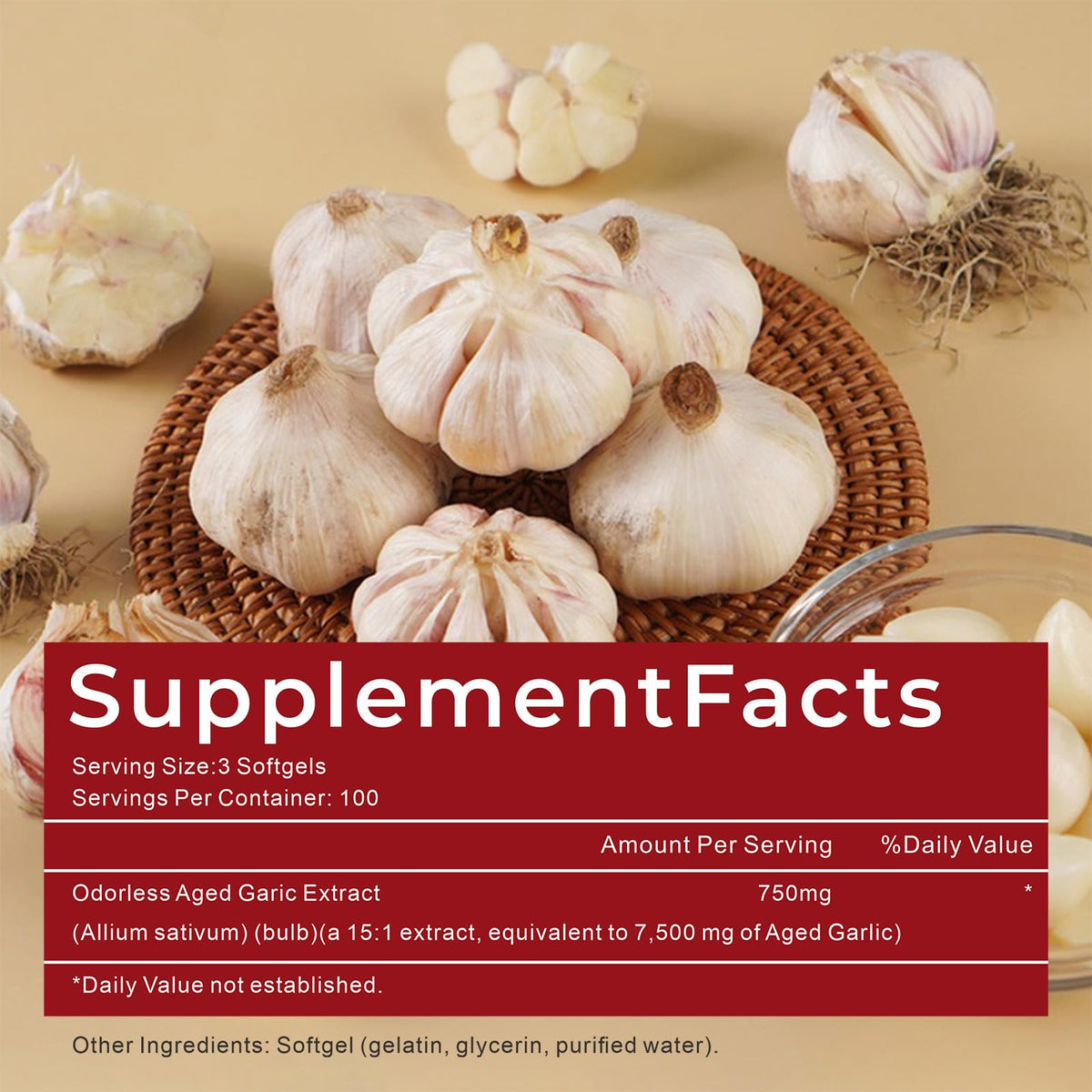Aged Garlic Extract Capsules 300 Count R881