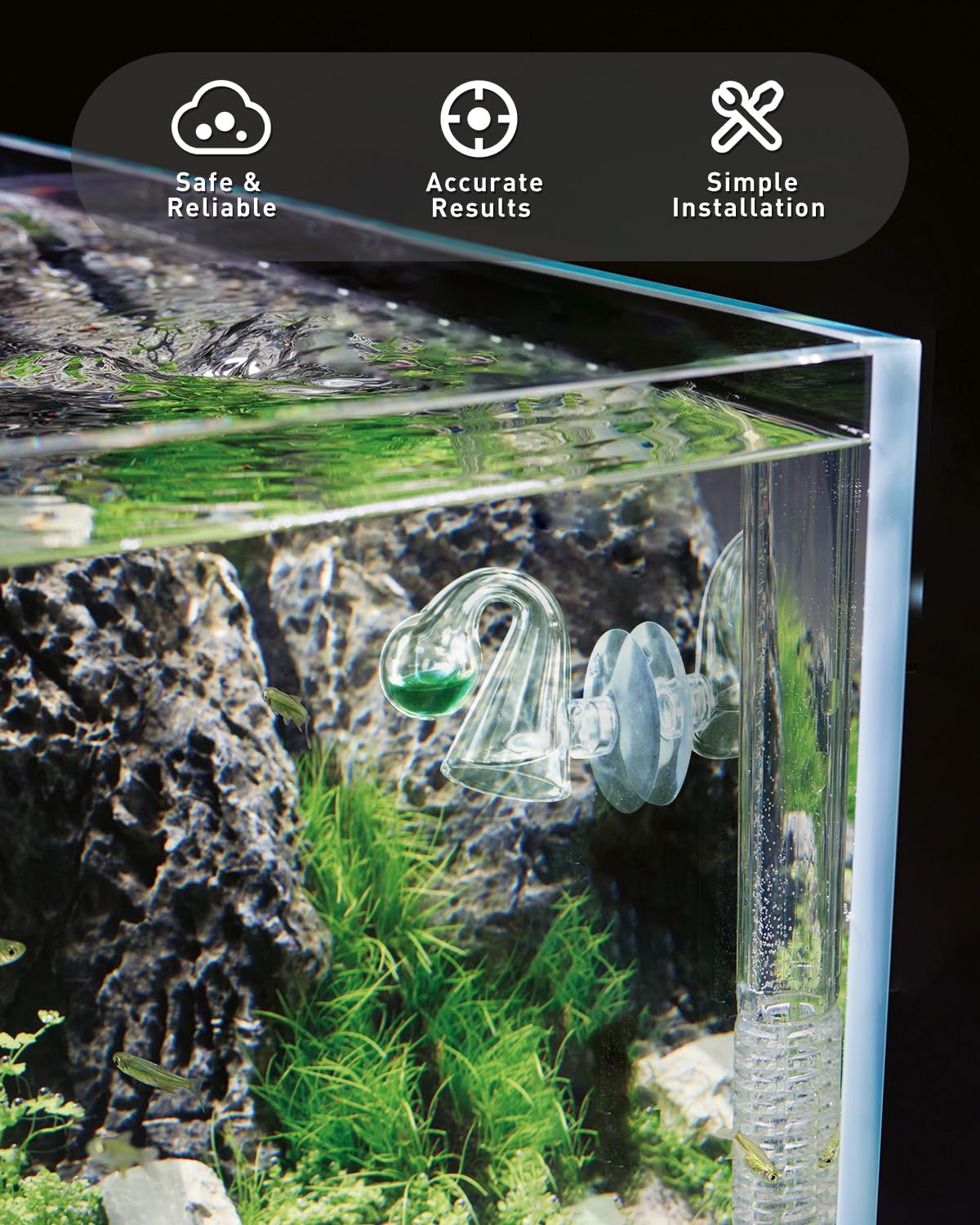 Glass CO2 Drop Checker for Aquarium L79651