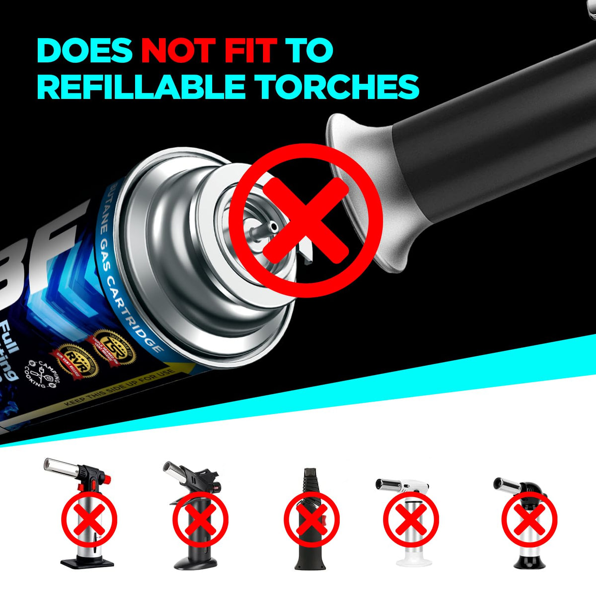 Butane Fuel Canister 8oz 4 Pack X6276