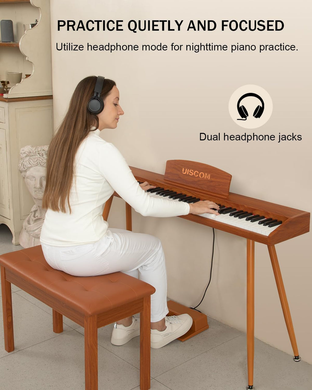 88 Key Semi-Weighted Digital Piano Keyboard T7204