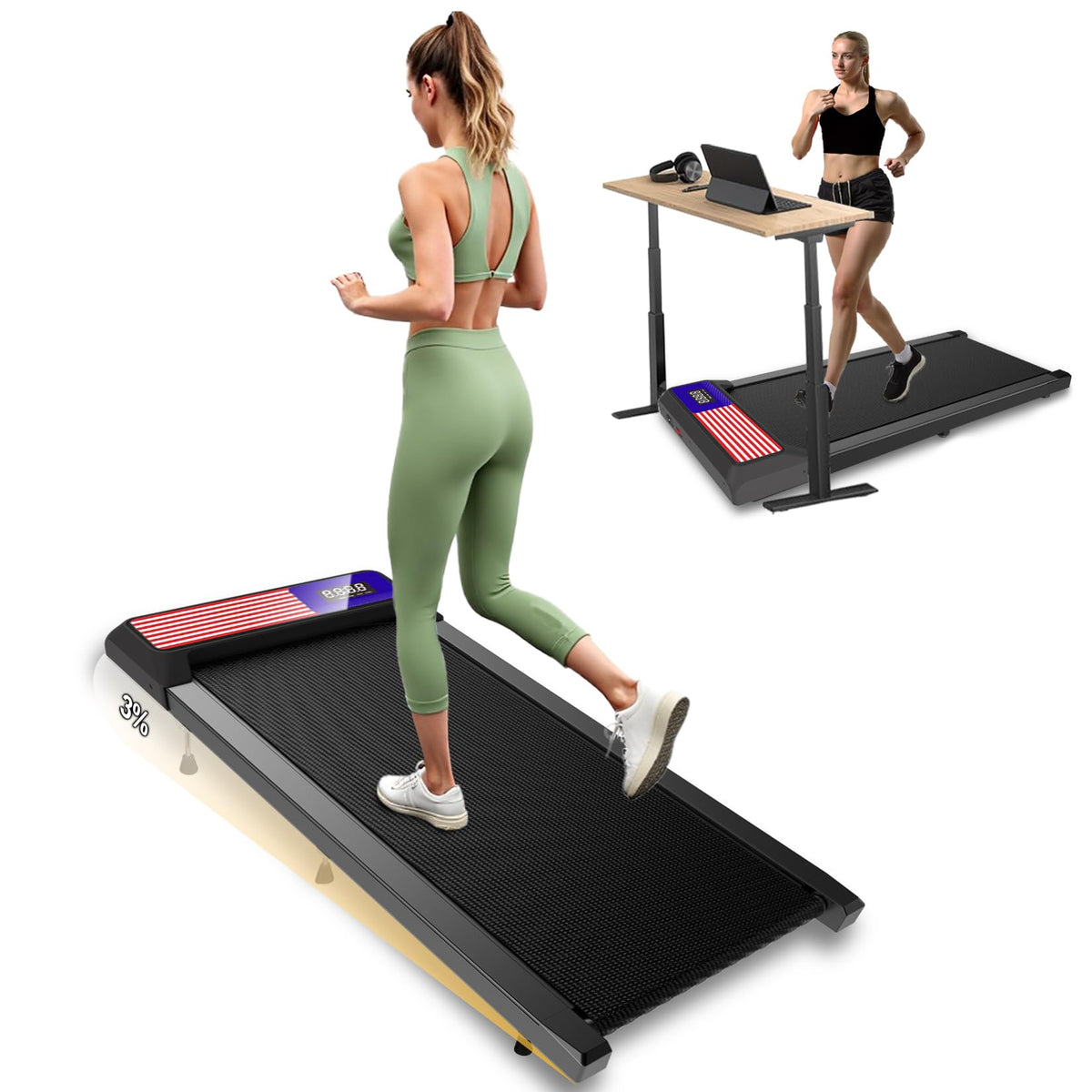 2.5HP Compact Quiet Walking Treadmill E900473