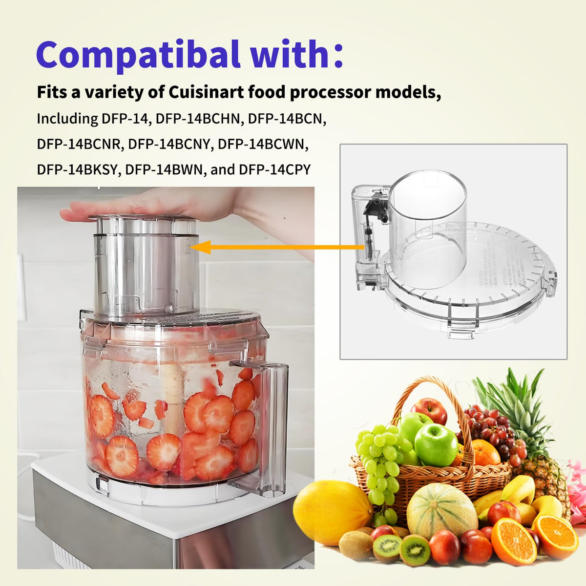 Food Processor Work Bowl Lid F337254