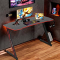 47 Inch Z Shaped Gaming Desk with Headphone Hook Y2812