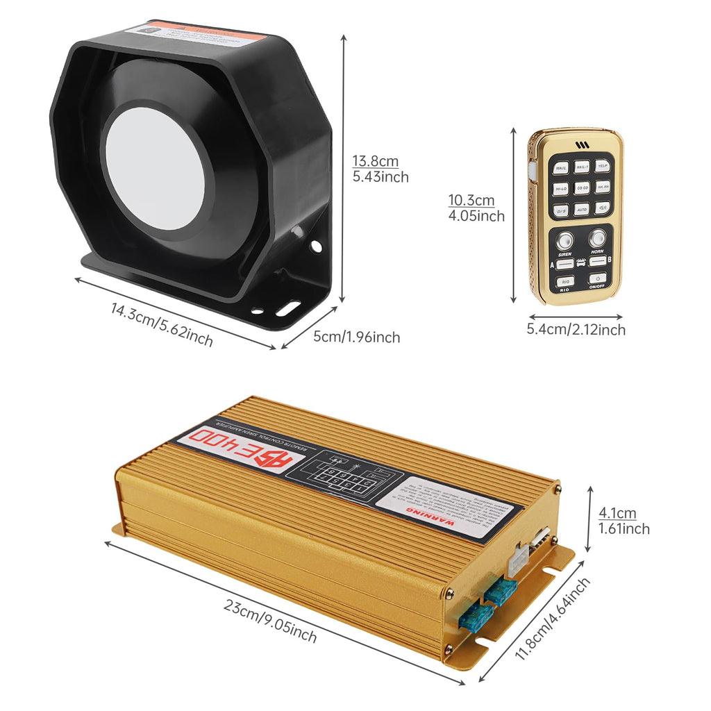 12V 400W 18 Tones Police Siren PA System with Horn Speaker & Remote Control V521598