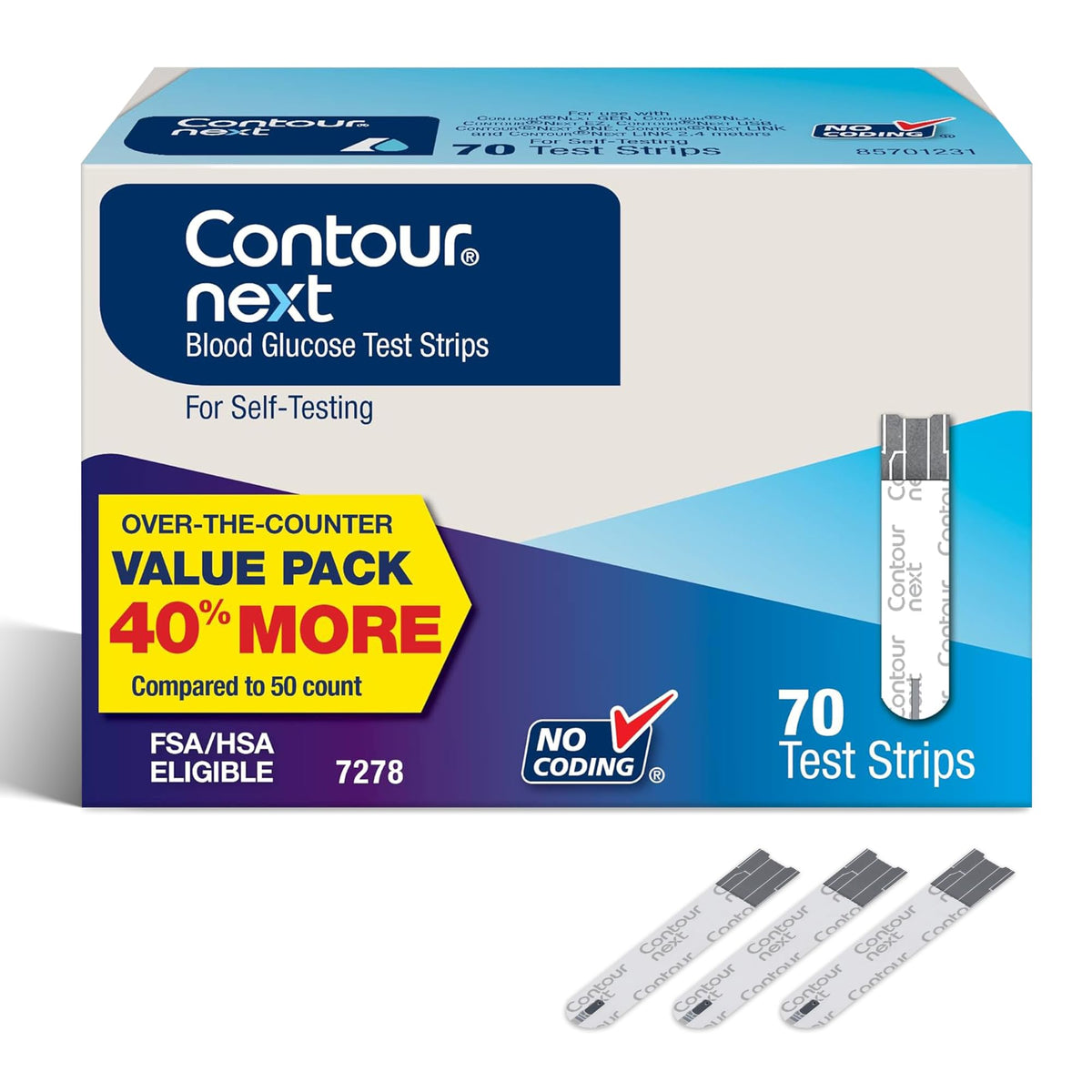 Blood Glucose Test Strips 70 Count Z562