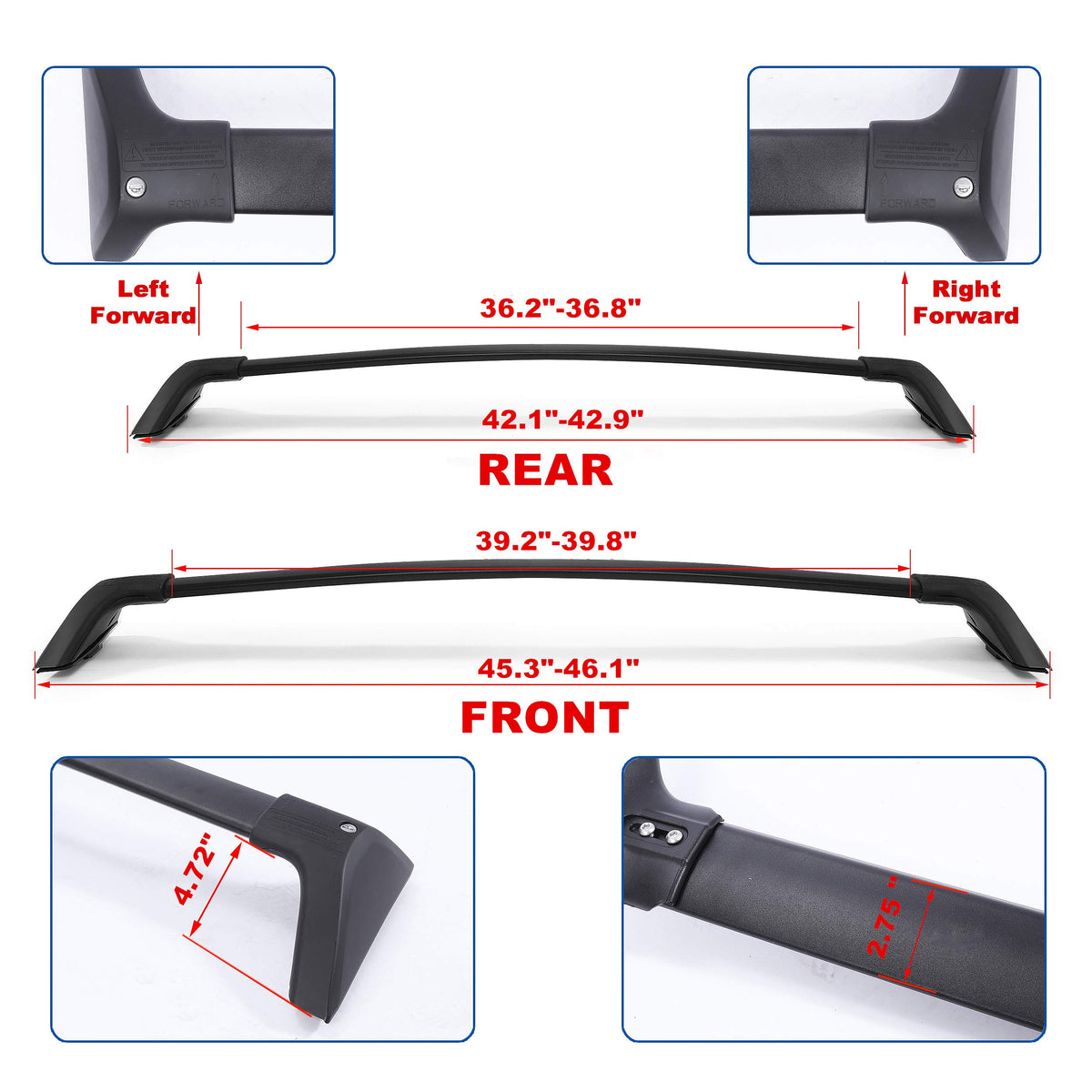 Lockable 260lbs Roof Rack Crossbar F8392