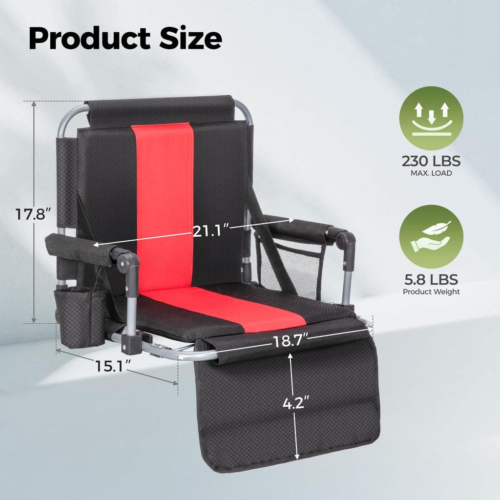 Extra Wide Padded Stadium Seats with Back Support X796256