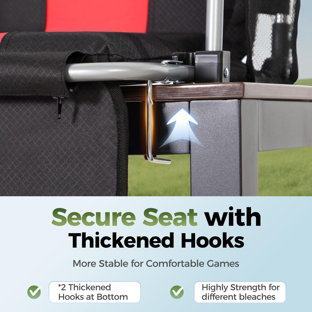 Extra Wide Padded Stadium Seats with Back Support X796256