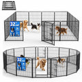 32 Inch 16 Panels Foldable Dog Playpen W231618