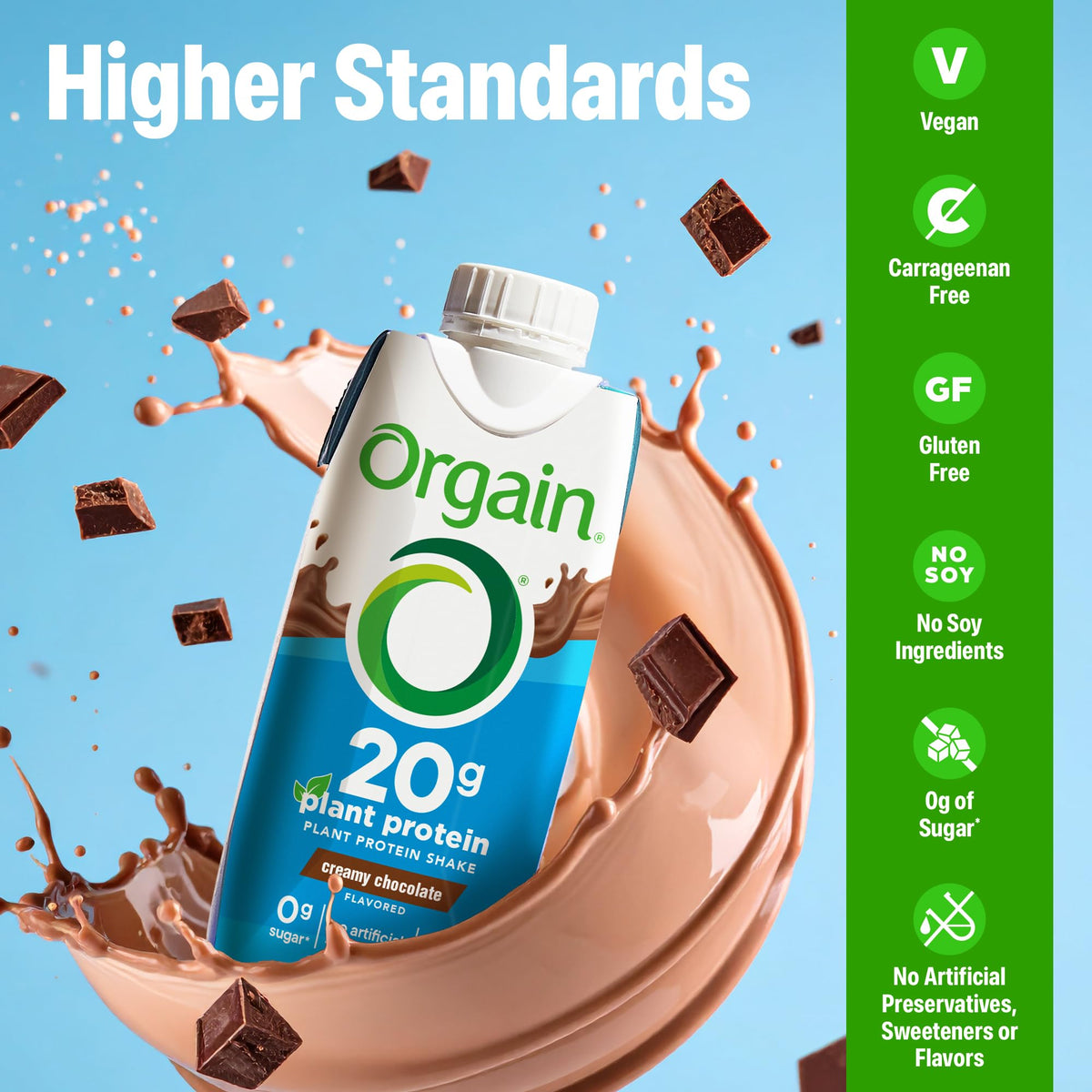 Chocolate 20g Vegan Protein Shake 11 oz 12pk I3993