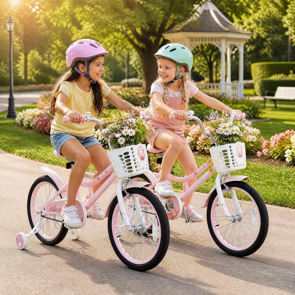 18 Inch Girls Bike with Basket U846230