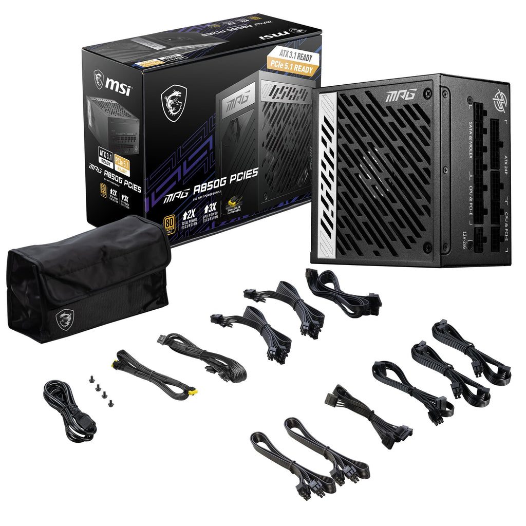Fully Modular Compact 850W 80+ Gold ATX 3.1 Power Supply U4384