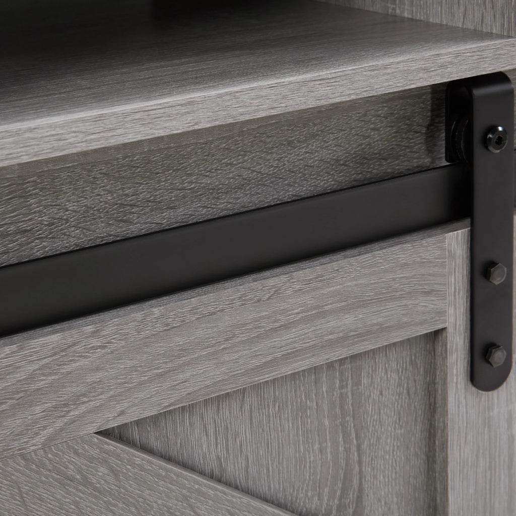 65" Grey TV Stand with Sliding Doors T723