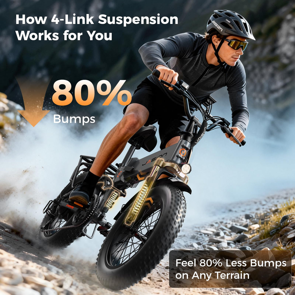 1400W 30MPH 48V 13AH Fat Tire Foldable Electric Bike U618