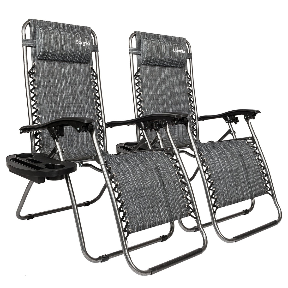 Zero Gravity Chair Set of 2 with Pillow and Cup Holder Y4820