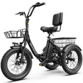 Electric Tricycle for Adults, 18"x3.0" Folding Step-Thru E Trike with 1200W Brushless Motor 48V 499.2Wh Removable Battery D439638