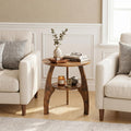 2-Tier Round Wood Side Table F645201