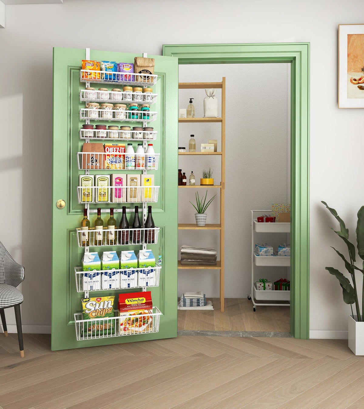 White 9-Tier Over The Door Pantry Organizer T919263