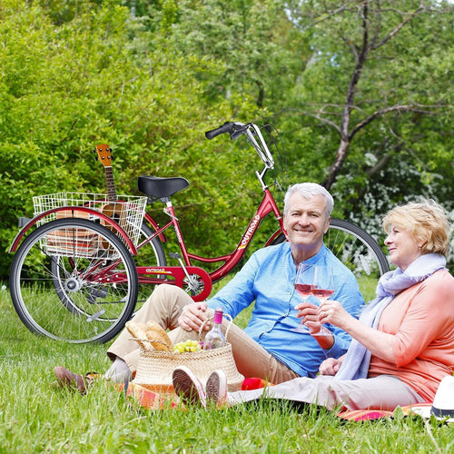 24/26-Inch 3 Wheel Adult Tricycle A18773
