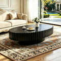 Oval Drum Coffee Table with Pedestal N1792