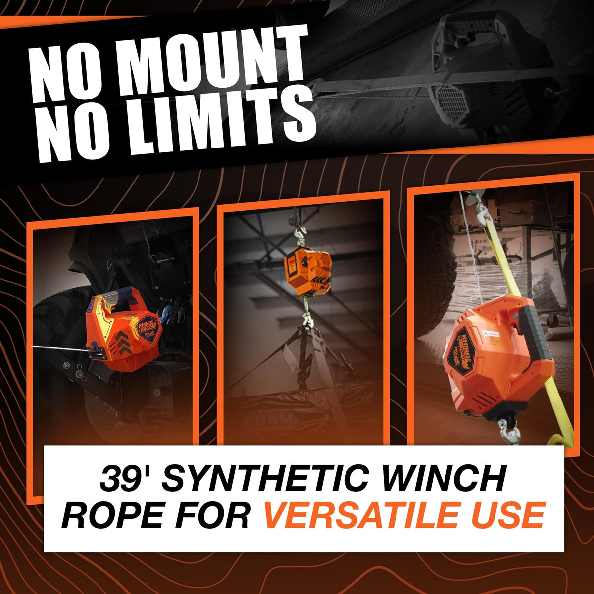 Portable Electric Winch with Synthetic Rope V149681