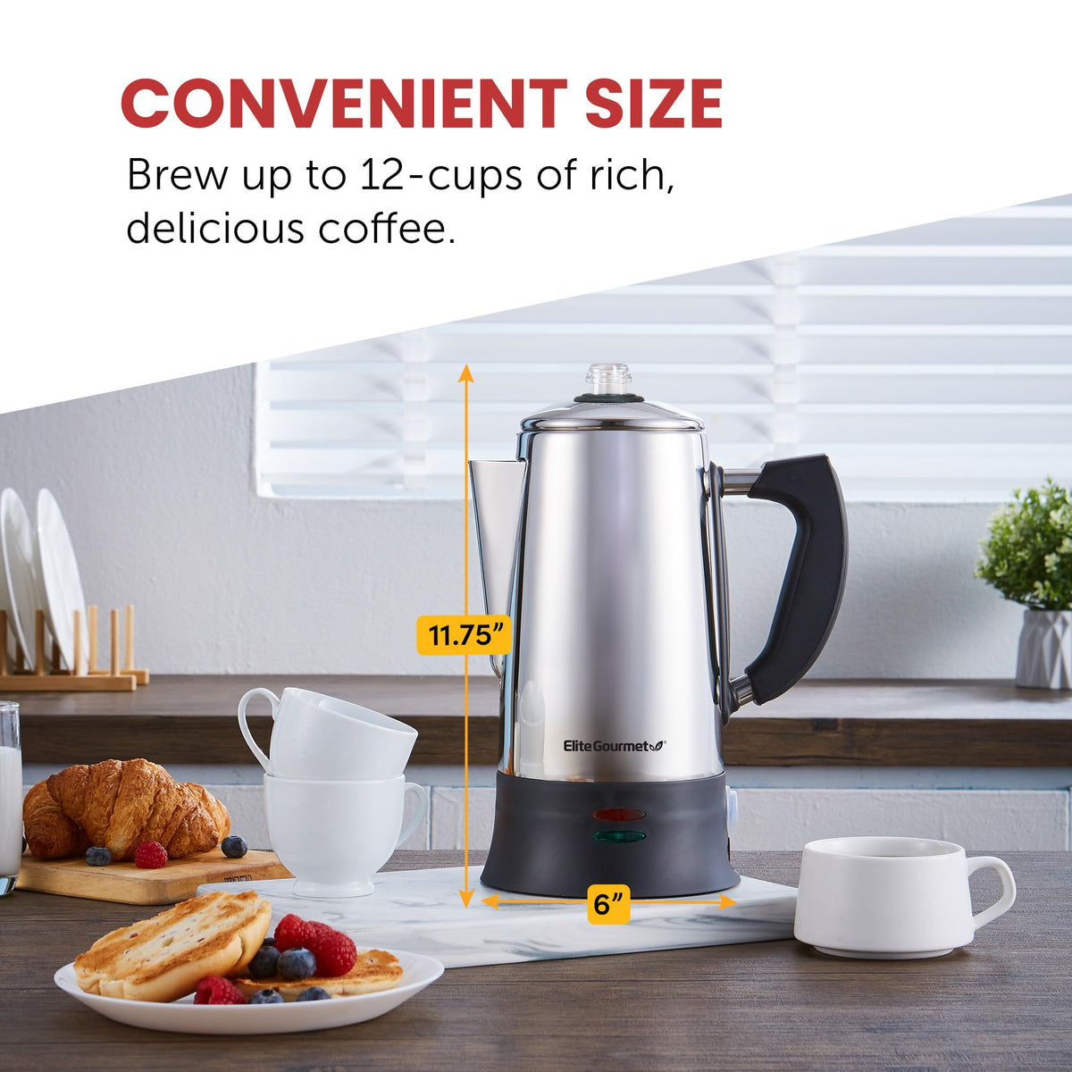 12-Cup Electric Coffee Percolator E7229