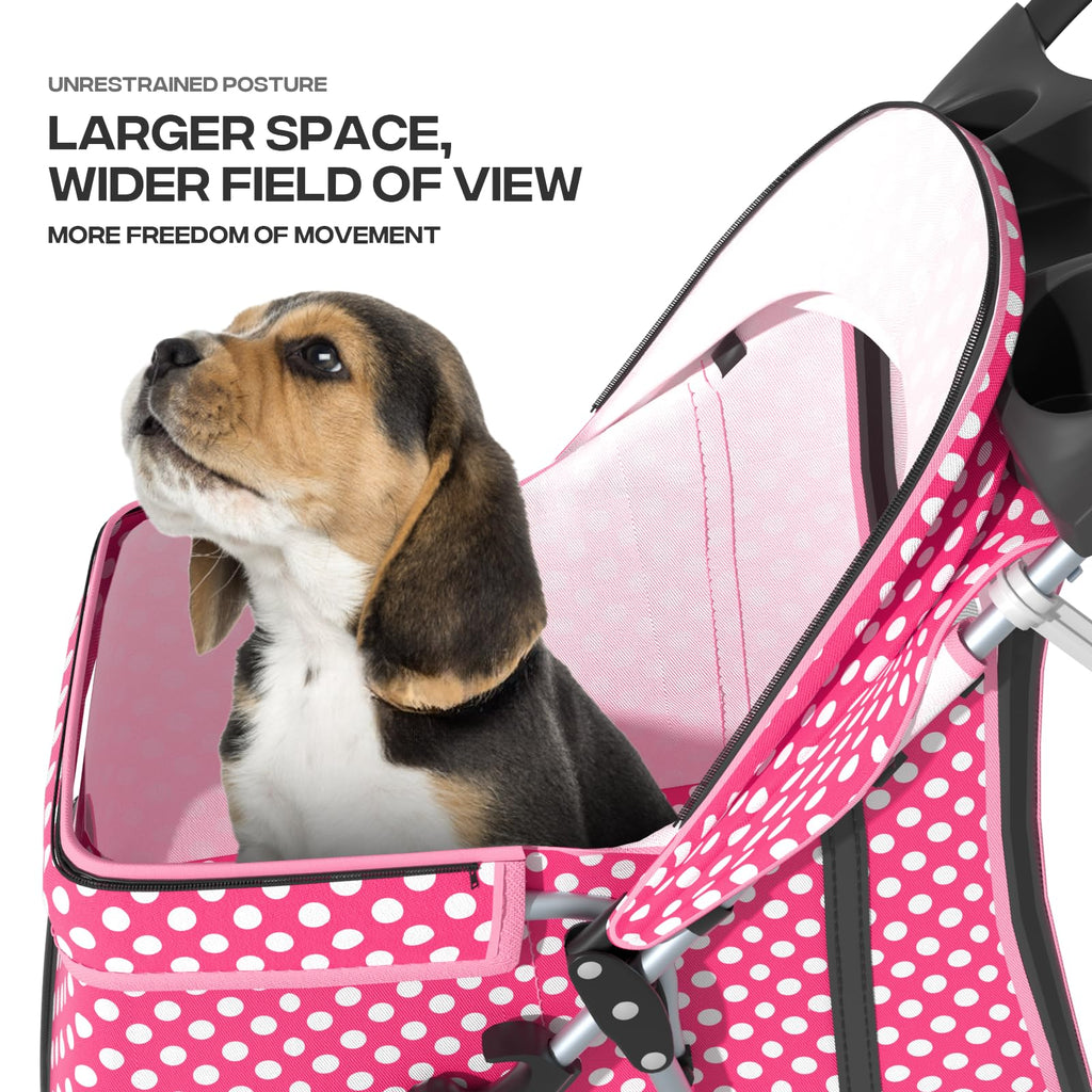 Foldable 3-Wheel Pet Stroller W12903