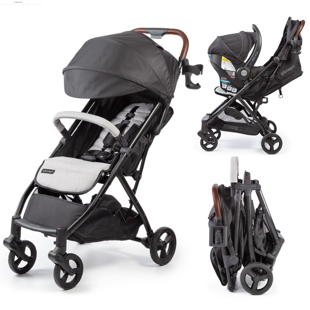 Compact Fold Stroller with Oversized Canopy and Extra-Large Storage, Gray A116
