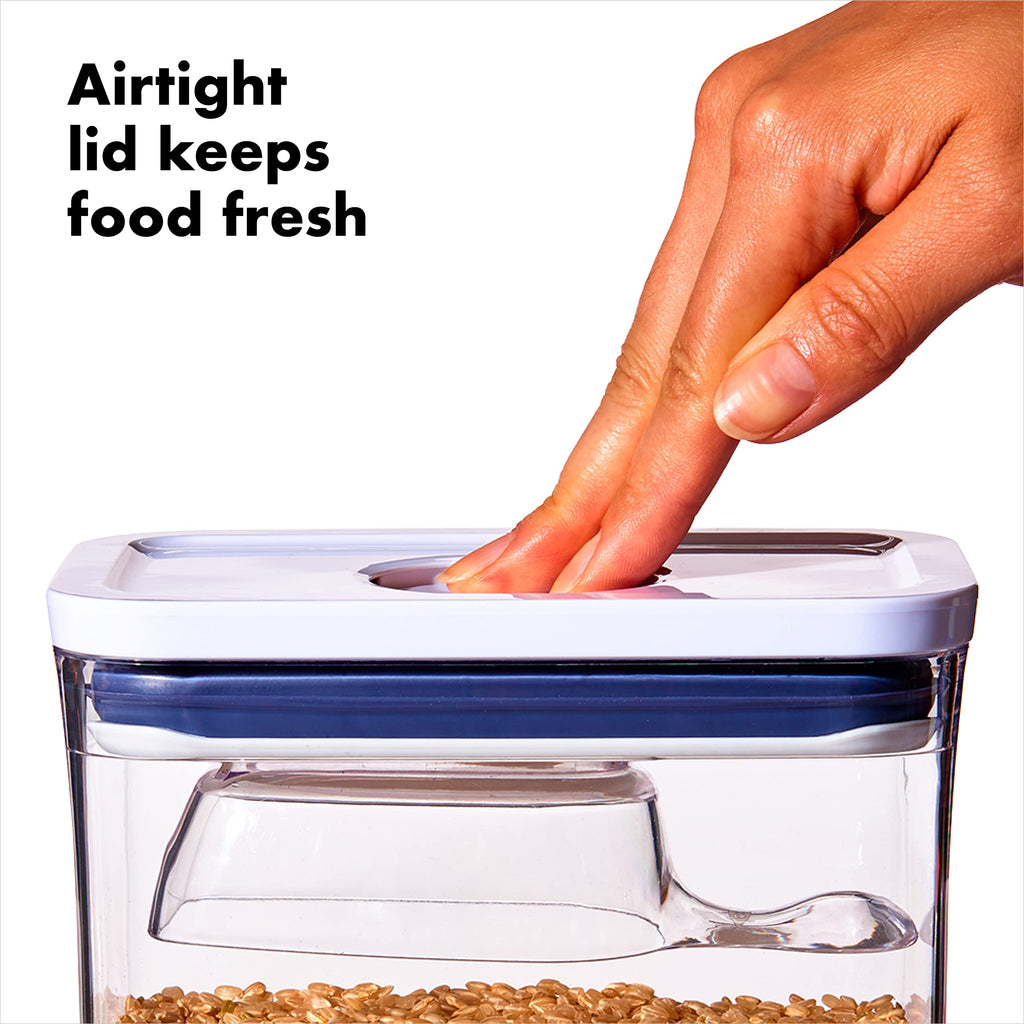 6.0 Qt Airtight BPA Free Clear Pet Food Storage Container with Half Scoop X46519