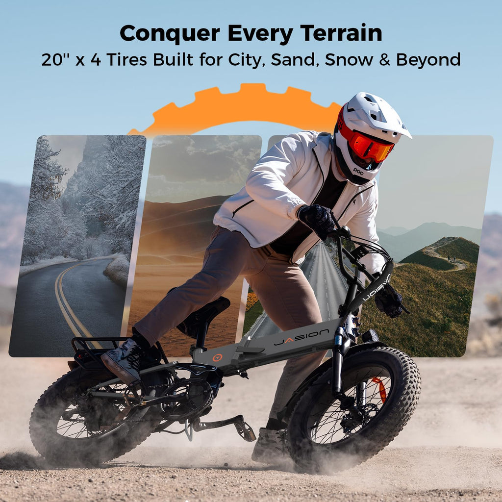 1400W 30MPH 48V 13AH Fat Tire Foldable Electric Bike U618