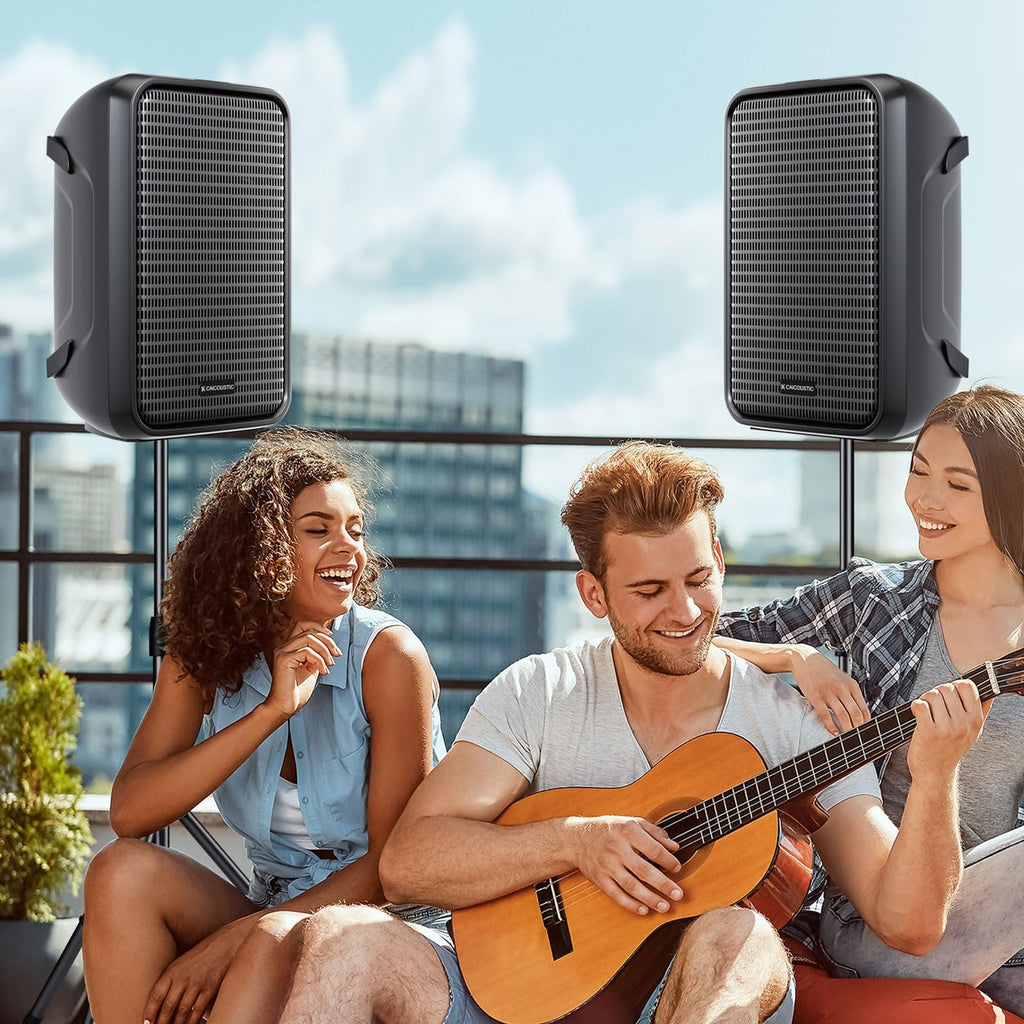 300W 8-Channel Bluetooth PA Speaker System with 8" Subwoofer and 1" Horn Tweeter F94219