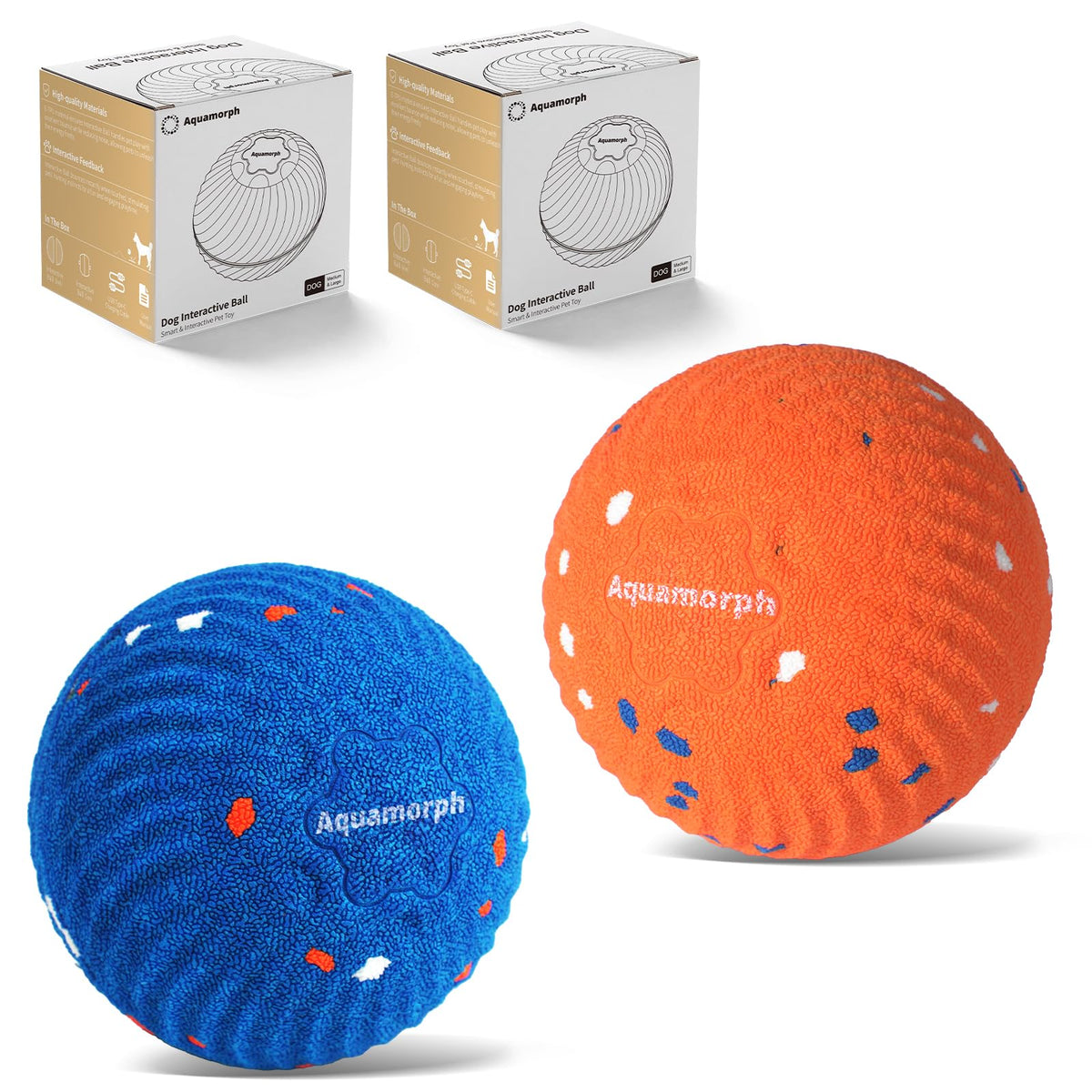 2-Pack Interactive Washable Dog Ball I929