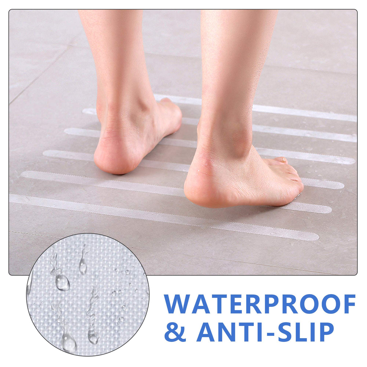 24 PCS Non Slip Adhesive Bathtub Stickers A7751