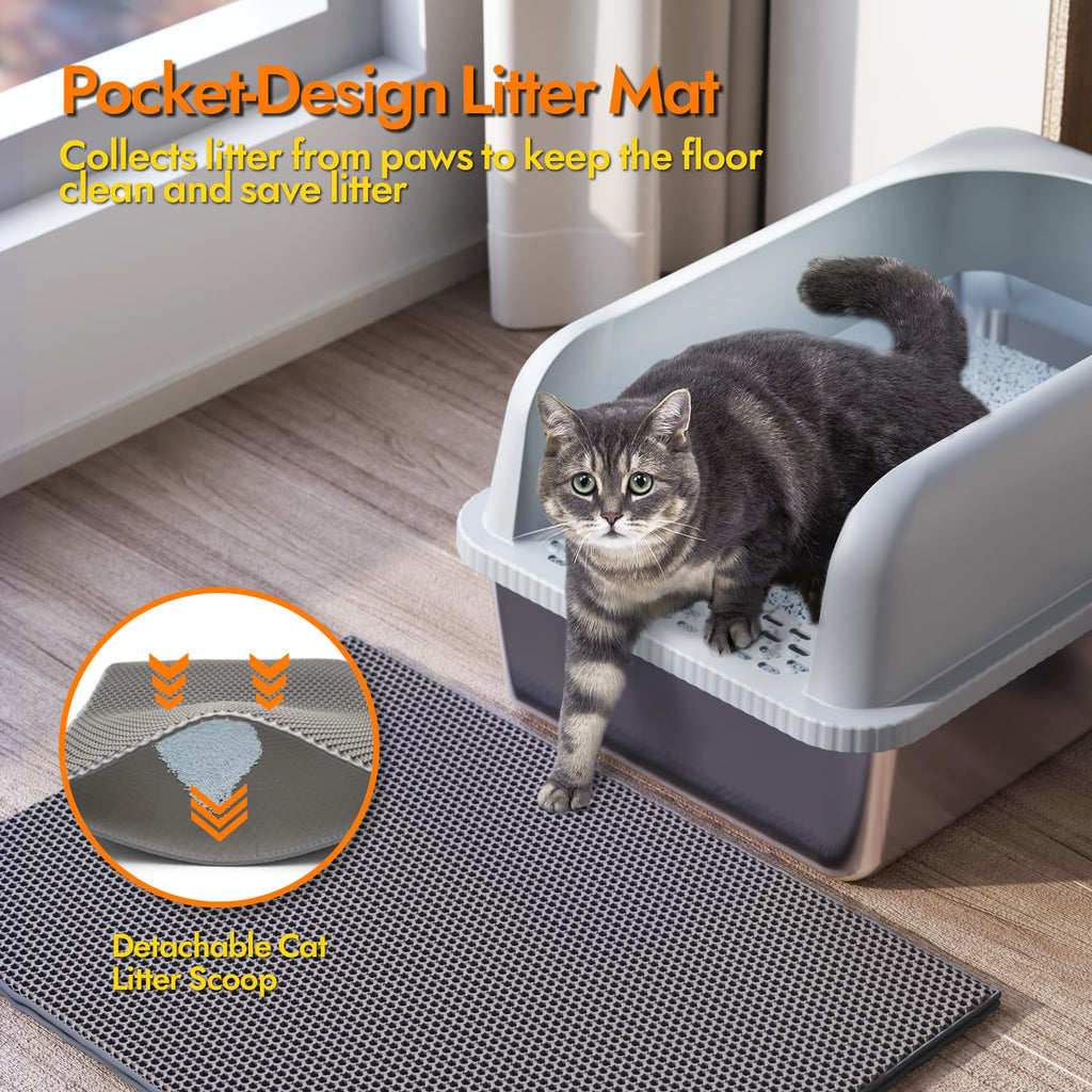Stainless Steel Cat Litter Box with Lid H62008