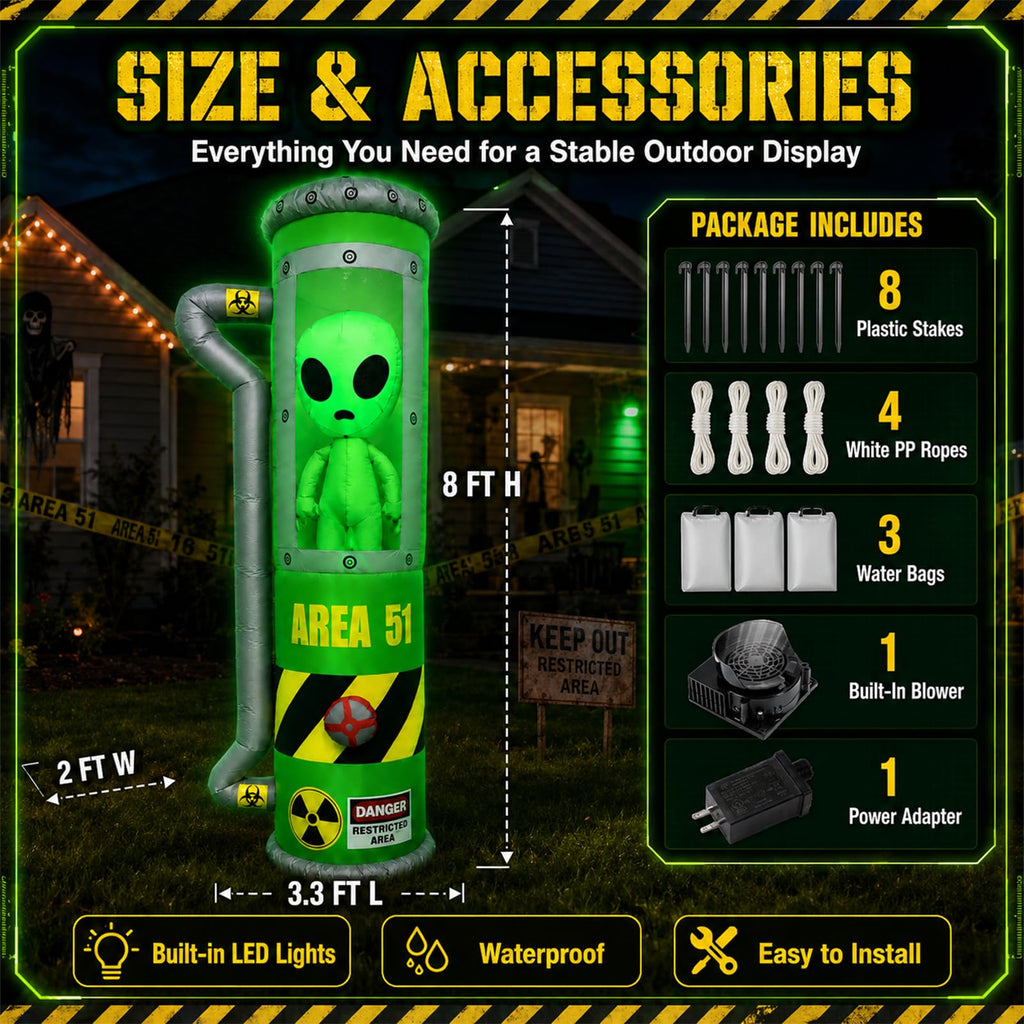 8FT Inflatable Outdoor Decoration with LEDs G67269